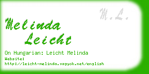 melinda leicht business card
